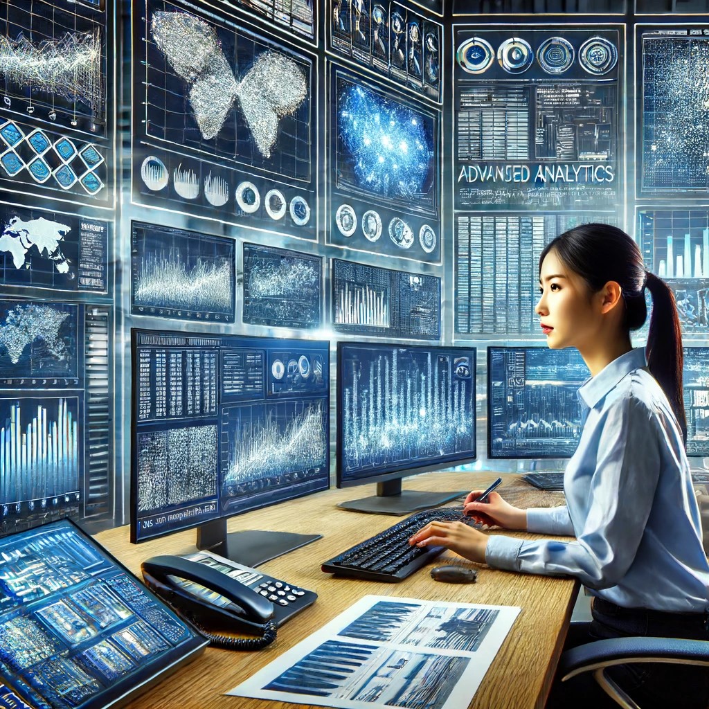 DALL·E 2024-06-16 19.01.04 - A data scientist working in an advanced analytics lab, surrounded by multiple screens displaying complex data sets and financial models. The scientist